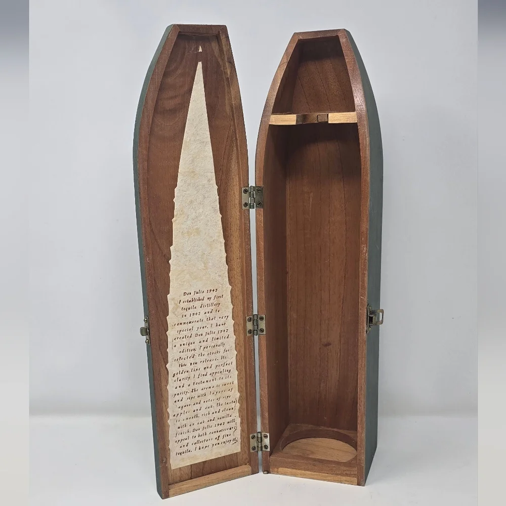 Vintage 1942 Don Julio coffin bottle box (empty box only) man cave‎ barware